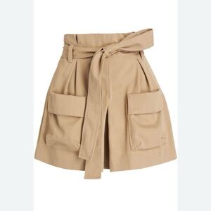Love Bonito Boutique Tan Belted Skort with Pockets